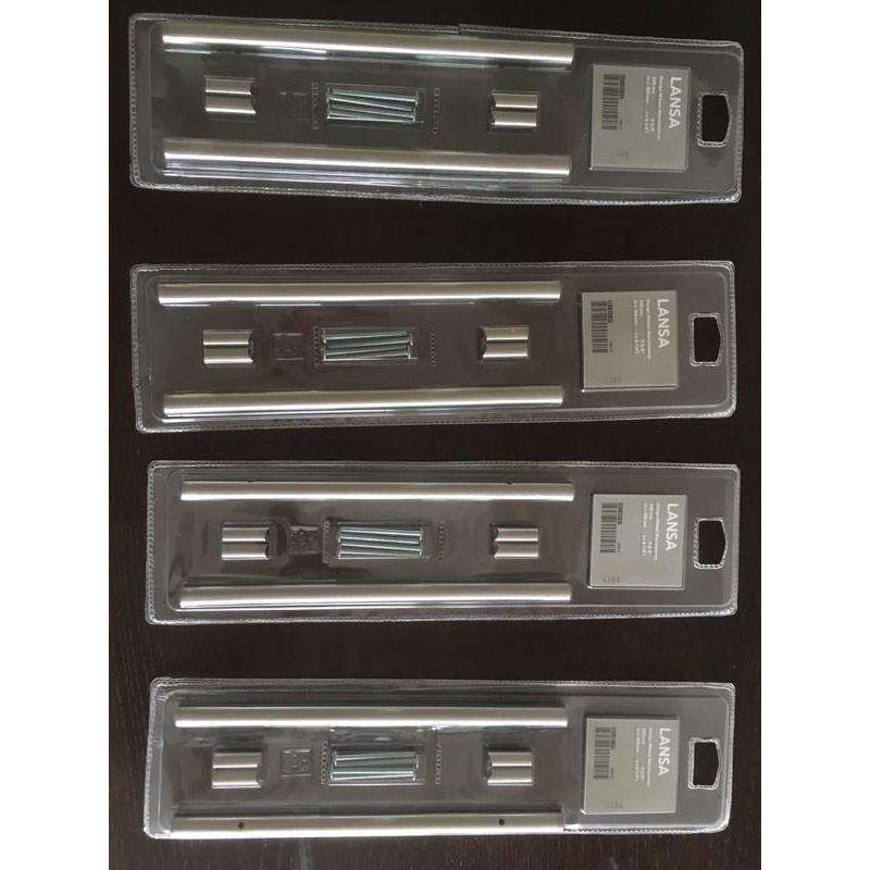 Cupboard brushed chrome handles - new