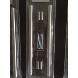Cupboard brushed chrome handles - new