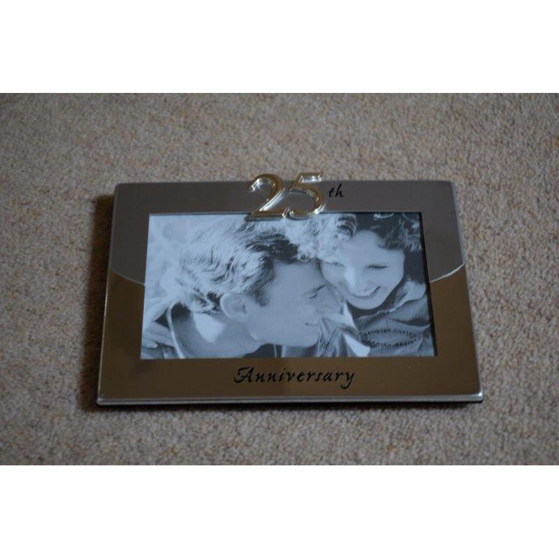 Silver 25th Wedding Anniversary Photo Frame (6 x 4) - Brand New in box