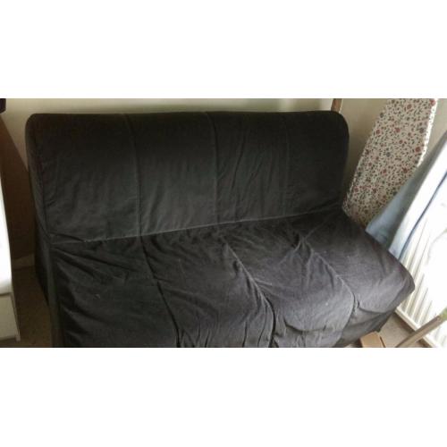 IKEA double sofa bed LYCKSELE with black cover