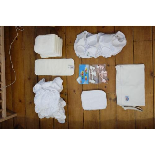 Reusable cloth terry nappy starter kit