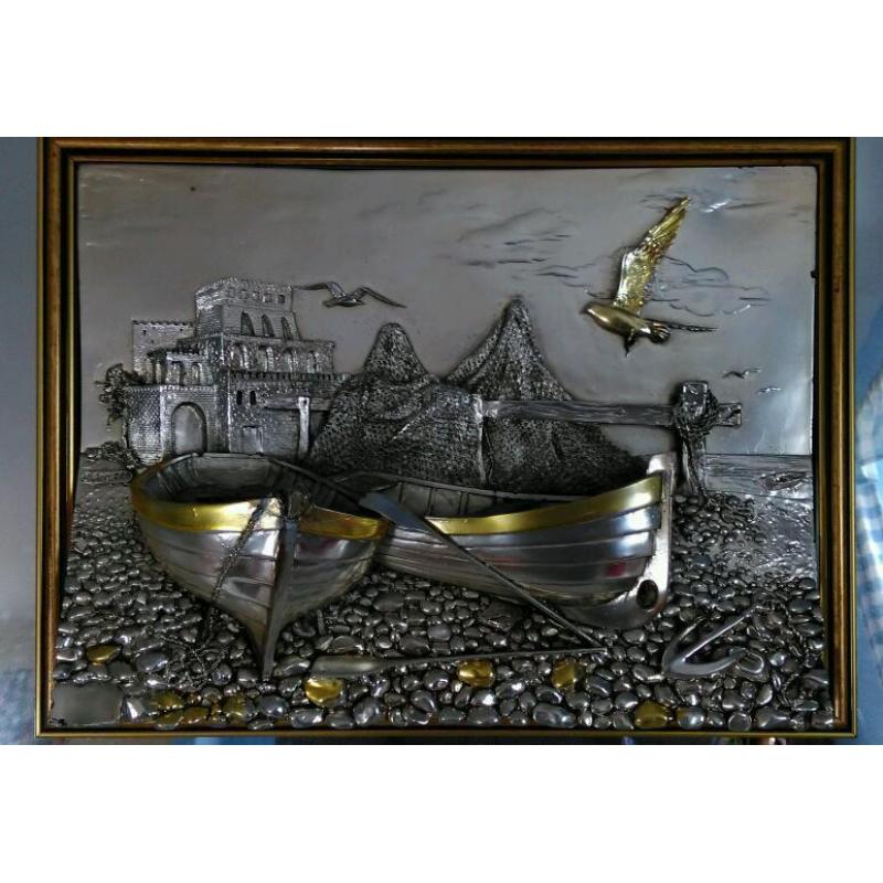 Silver and gold picture / mirror arg 925