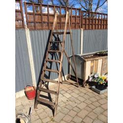 Huge vintage wooden ladder shop prop wedding display retro shabby French