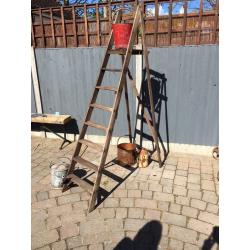 Huge vintage wooden ladder shop prop wedding display retro shabby French