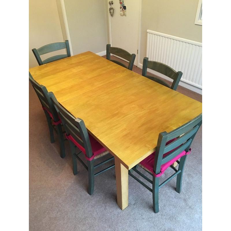 Habitat Extendable Beech Veneer Dining Table - seats 6 - 8
