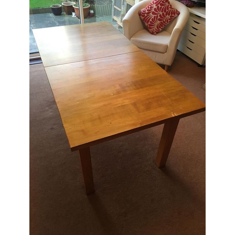 Habitat Extendable Beech Veneer Dining Table - seats 6 - 8