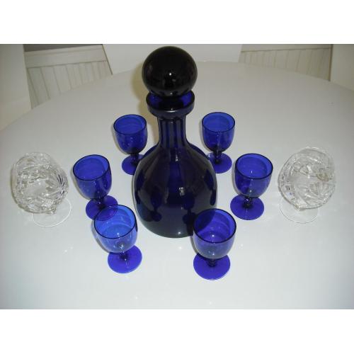 Cobalt Blue Decanter set.