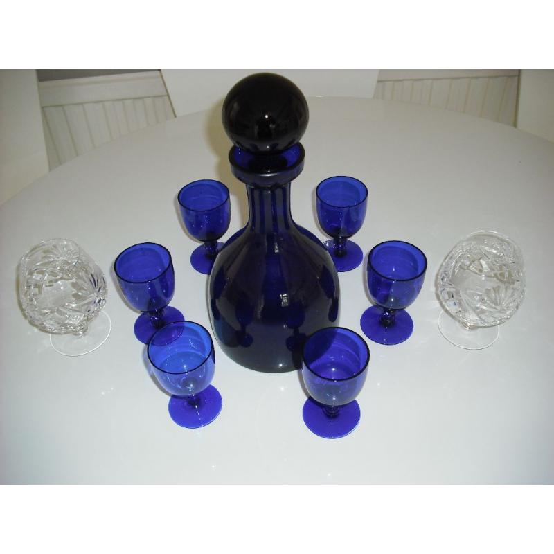 Cobalt Blue Decanter set.