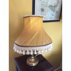 Vintage shabby chic mustard lamp