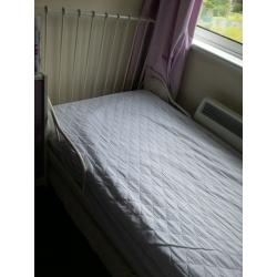 IKEA Ext bed frame with slatted bed base, white with matterss. condition is good....................