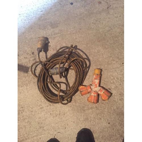 110v lead & 3 way socket