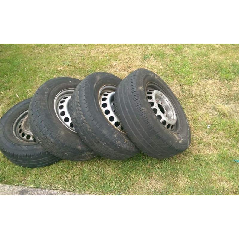 Mercedes Sprinter 2006 onwards set of wheels & tyres 235/65/16