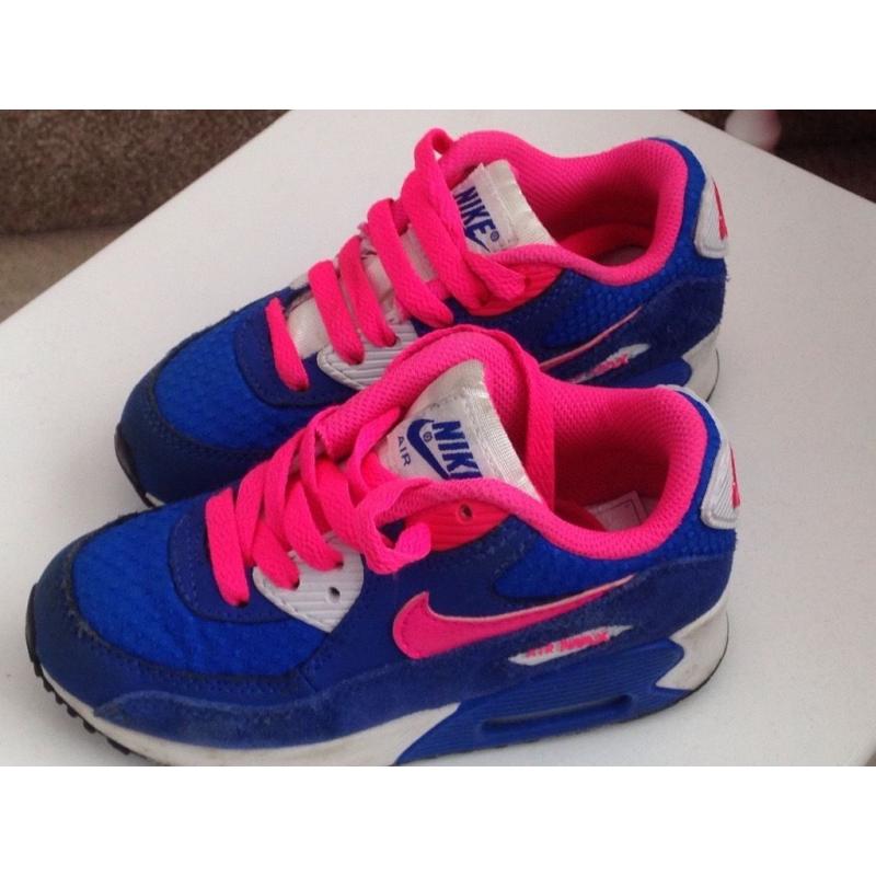 Girls Nike Air Max trainers size 10
