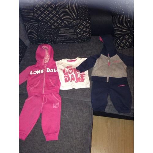 Lonsdale and Mckenzie track suits and Ralph Lauren t shirt 3/6 months