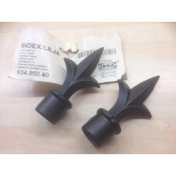 IKEA Black Gothic Style Curtain Pole Finials