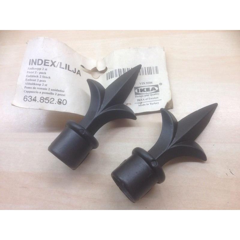 IKEA Black Gothic Style Curtain Pole Finials