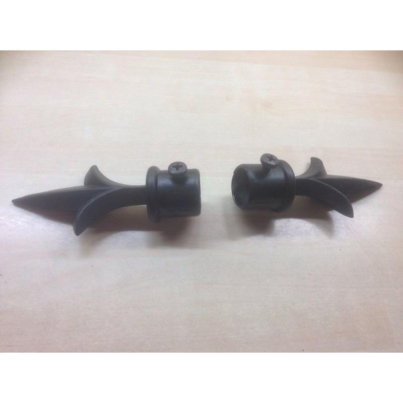 IKEA Black Gothic Style Curtain Pole Finials