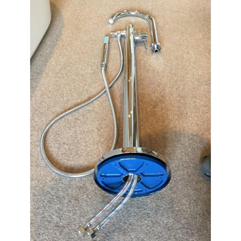 Arc roll top freestanding bath and floor mounted mixer shower tap NEW & UNUSED