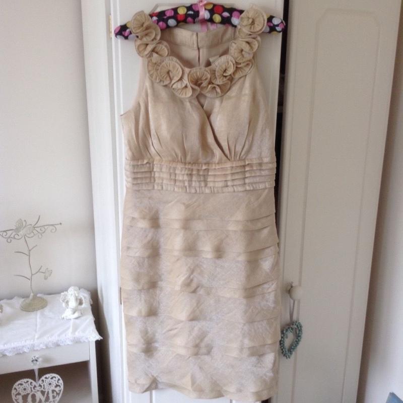 Beautiful light beige dress size 10 worn once for wedding