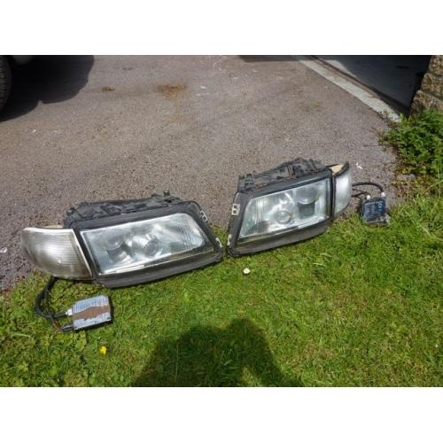 Audi A8 D2 PF headlight units with HID conversion