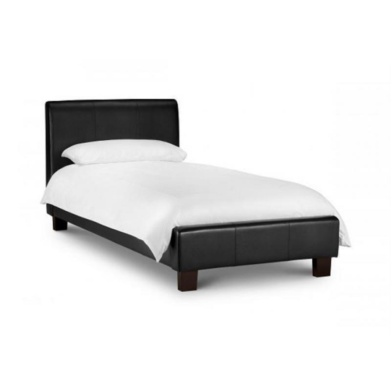 BRAND NEW- Single Leather Bed w/ Dual-Sided Deep Quilted Mattress - Double and Kingsize Available