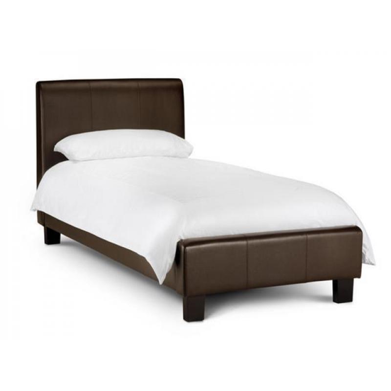 BRAND NEW- Single Leather Bed w/ Dual-Sided Deep Quilted Mattress - Double and Kingsize Available