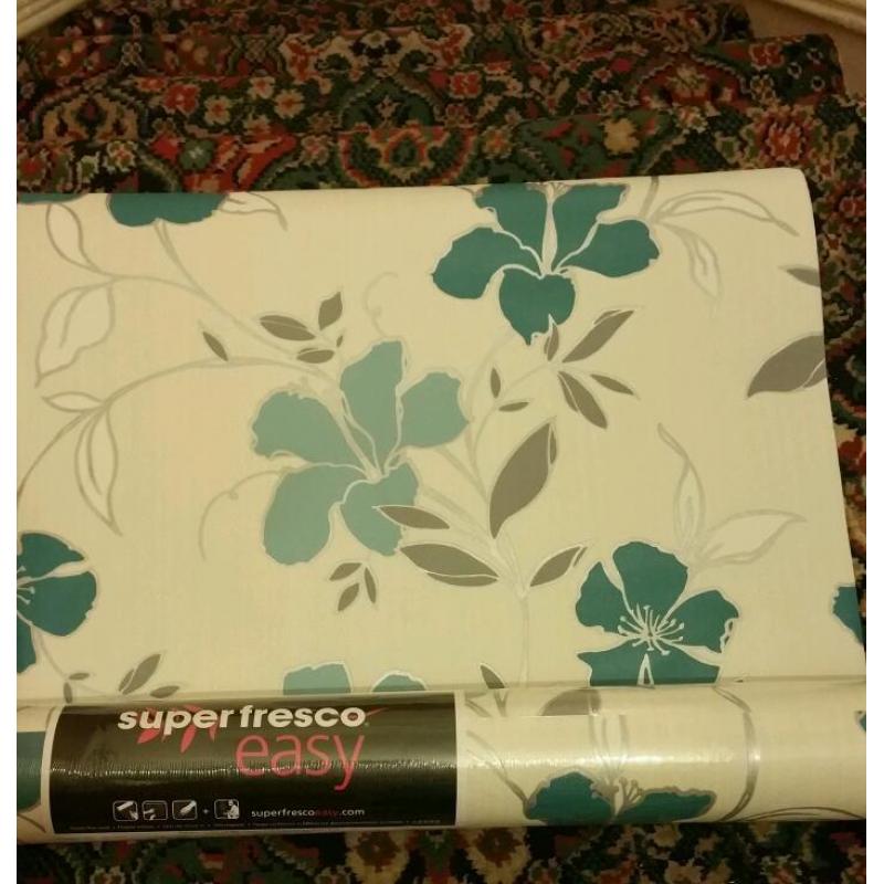 5 sealed teal feature wallpaper