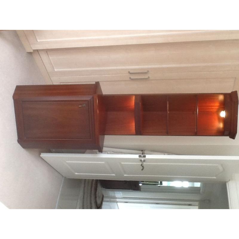 Mahogany corner display unit