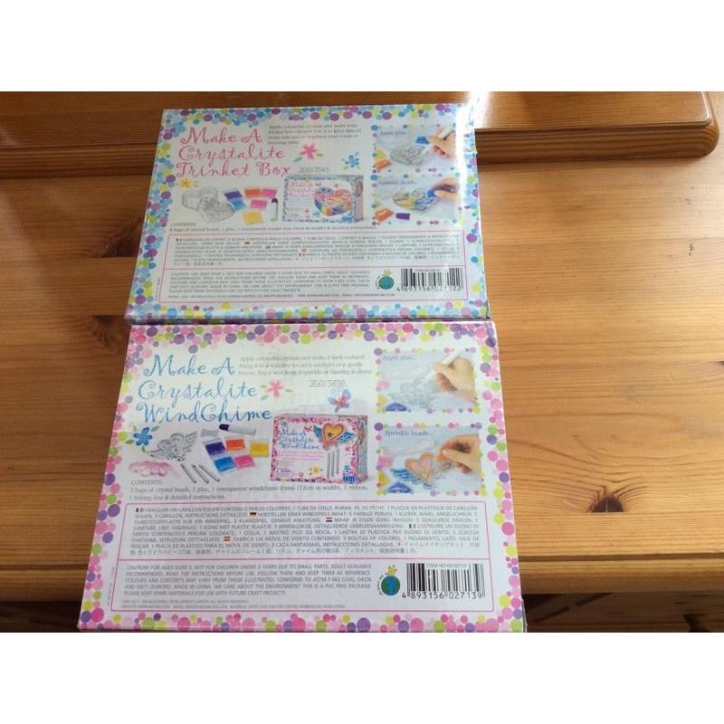 Brand new in cellophane craft kits wind chime trinket box quality