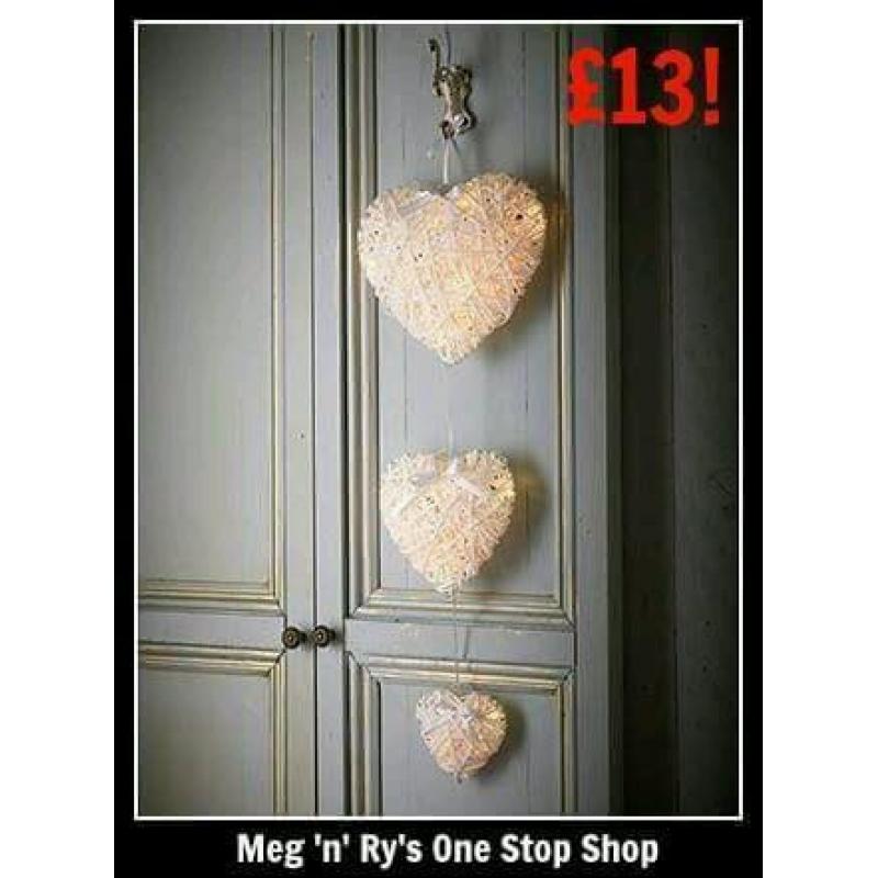 Set of 3 Hanging Hearts