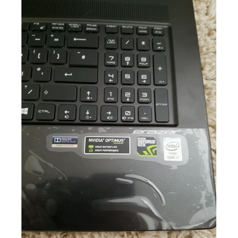 Medion Erazer Gaming notebook. Intel i7 8GB RAM etc