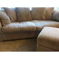THREE SEATTER SOFA AND FOOTSTOOL FREE DELIVERY