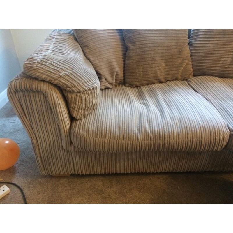 THREE SEATTER SOFA AND FOOTSTOOL FREE DELIVERY