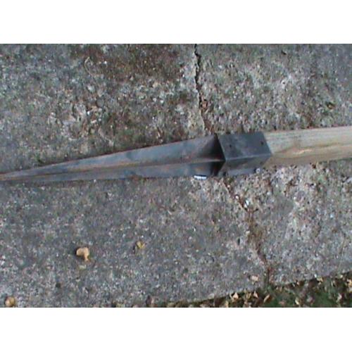wooden fence and fence stakes