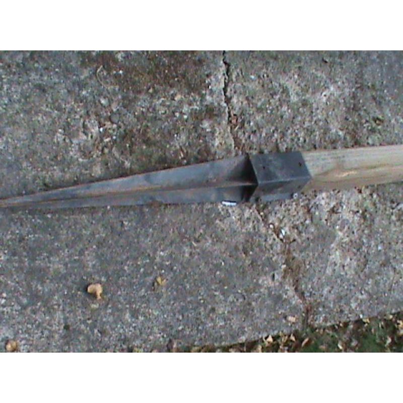 wooden fence and fence stakes