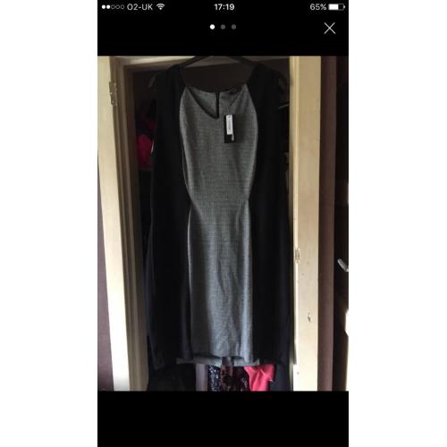 White and Black Bodycon Dress Size 24