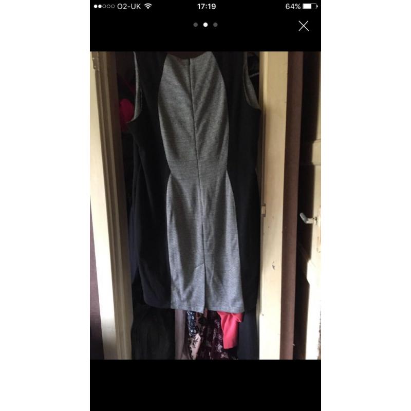 White and Black Bodycon Dress Size 24