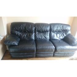 Black Leather Recliner Sofa
