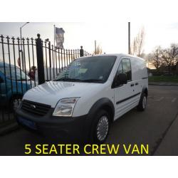 2010 FORD TRANSIT CONNECT T220 SWB 5 SEATER CREW VAN DOUBLE CAB