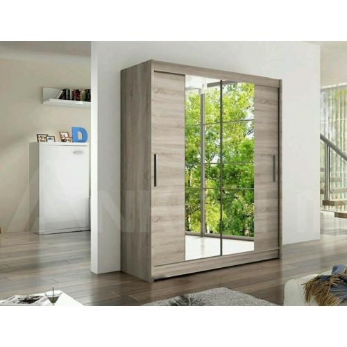 BRAND NEW 2 Sliding Doors Wardrobe with Mirror FREE DELIVERY