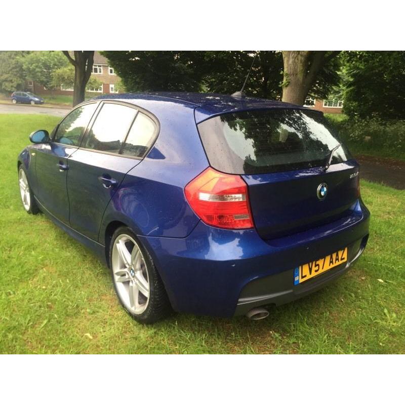 2007(57) BMW 1 SERIES 120d M SPORT *SERVICE HISTORY* FULL MOT* LE MANS BLUE WITH FULL CREAM LEATHER