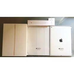 NEW iPad Pro (32GB, Gold, 12.9") NEW Apple Pencil, White Smart Case/Cover bundle