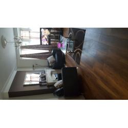2 seater and 2 arm chairs leather
