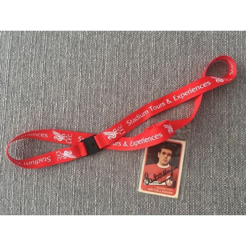 Signed playing card by Liverpool legend Ian Callaghan