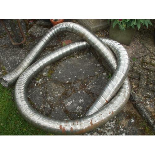 Aluminium convoluted hose 4" Approx 6 metres Still available due to time waster