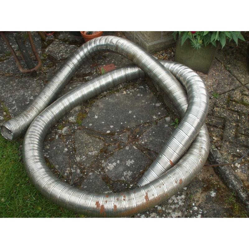 Aluminium convoluted hose 4" Approx 6 metres Still available due to time waster