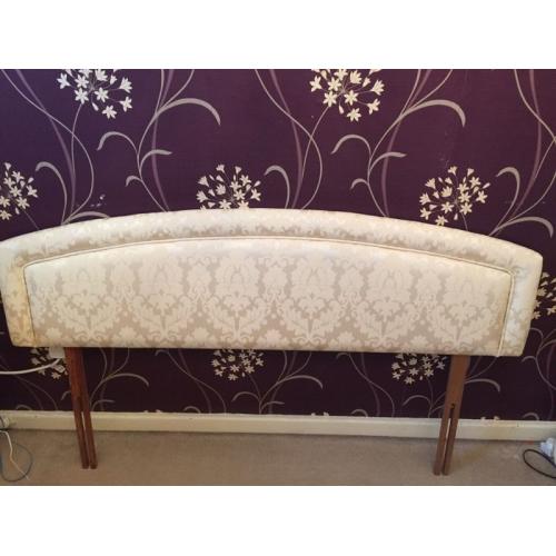 Cream and gold double headboard