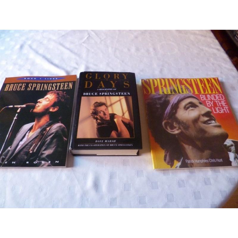 GOOD LITTLE COLLECTION OF BRUCE SPRINGSTEEN BOOKS GOOD CONDITION.