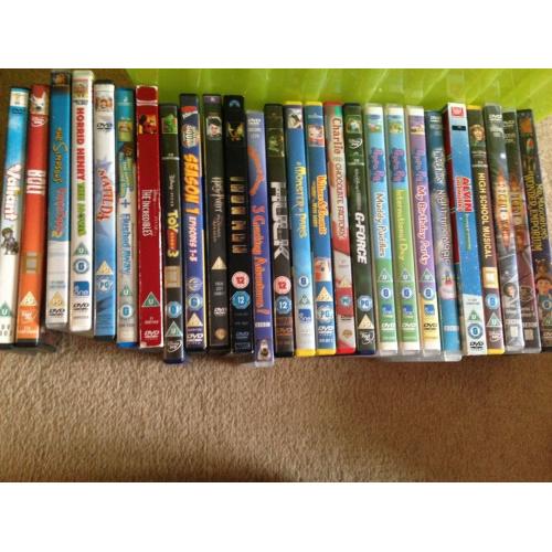 Selection of children's DVDs. From peppa pig to Harry Potter (26 in total)