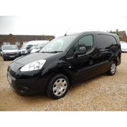 2013 13 PEUGEOT PARTNER 1.6 E-HDI SE L2 H1 750 LWB BLACK SAT NAV AIR CON DIESEL